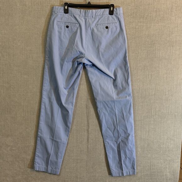 Brooks Brothers Milano Mens Chino Pants Straight Sky Blue Preppy 33x34 Pockets - Picture 11 of 11